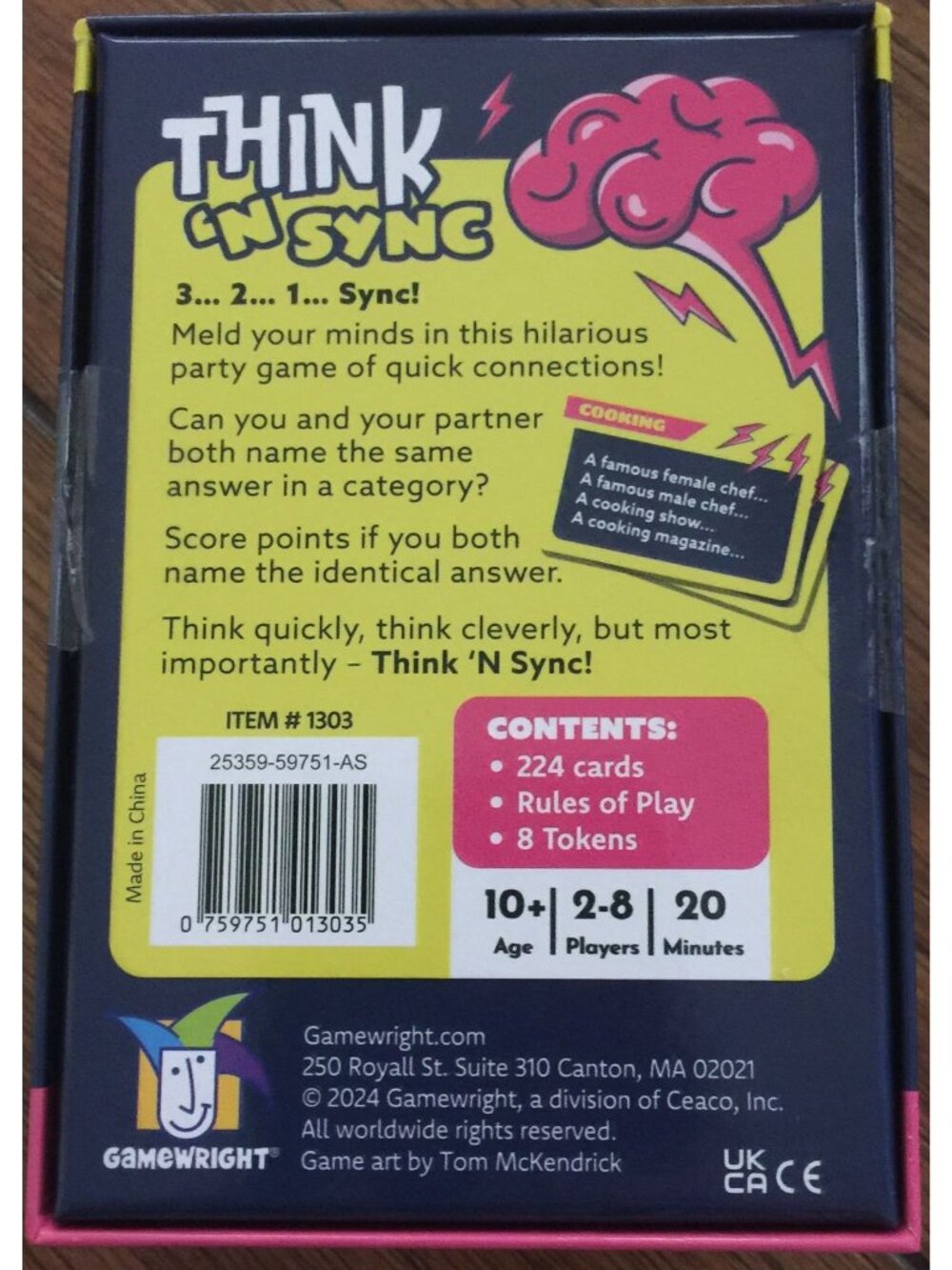 Think 'n Sync Think Alike Card Game Ages 10+ - Picture 2 of 2
